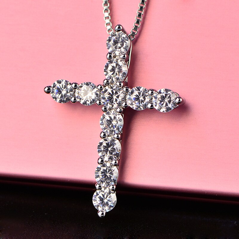 Cubic Zircon Cross Pendant Necklace