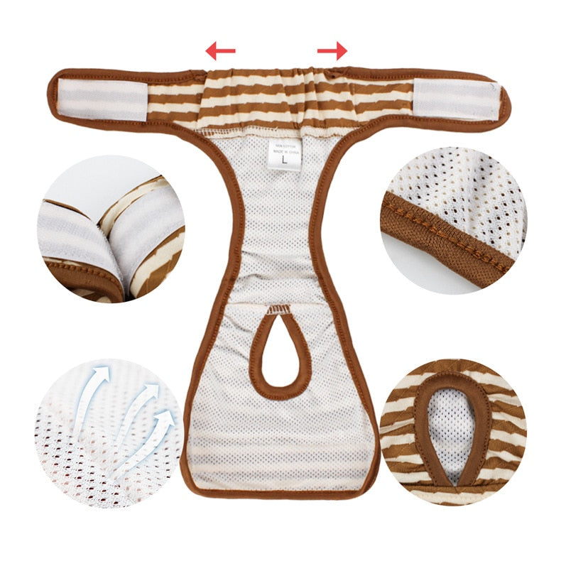 Washable, Menstruation, Female Dog Panties/Underwear