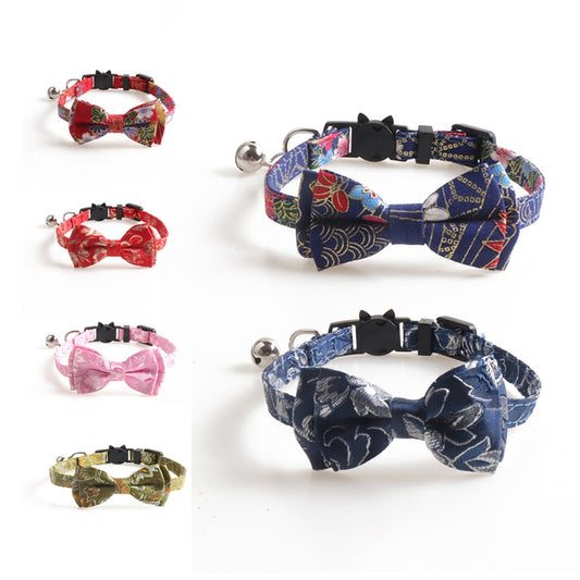 Retro Cat and Dog Collars with Cute Bowtie
