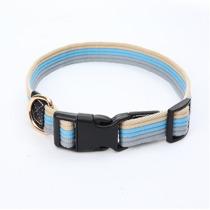 Thick, Adjustable, Canvas Pet Dog Leash and Collar