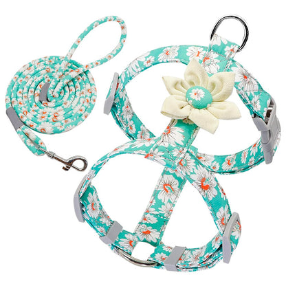 Floral Dog Puppy Harness