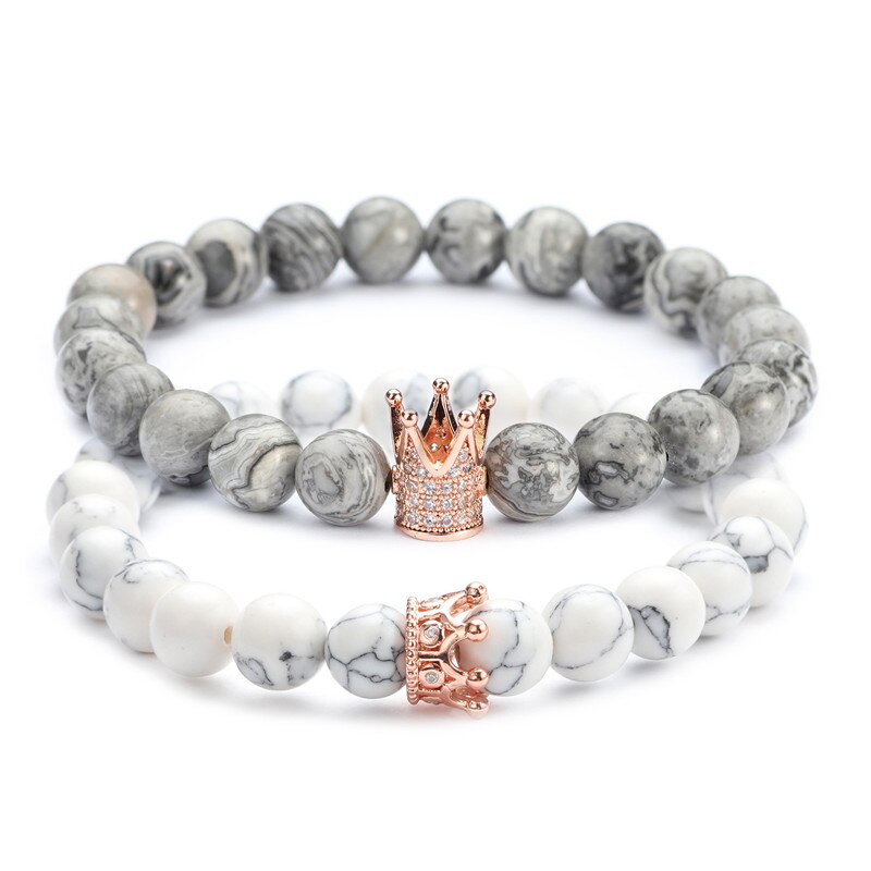 Natural stones bracelet set