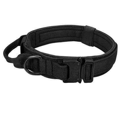 Tactical Dog Collar With Handle Durable Military Nylon