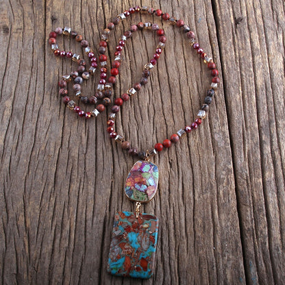 Natural stone cowgirl Dutton necklace