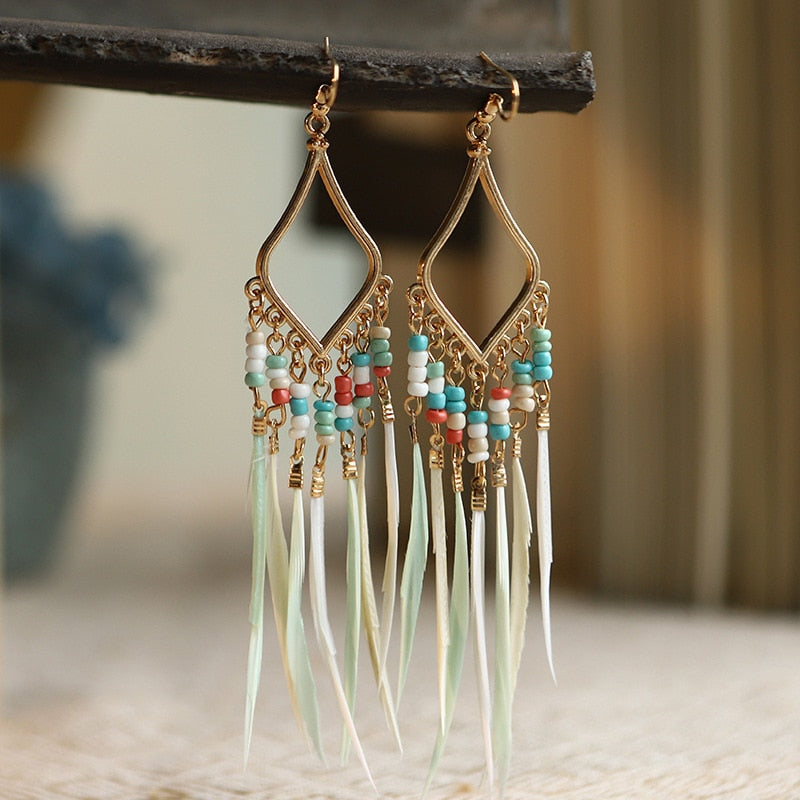 Boho tassel earrings