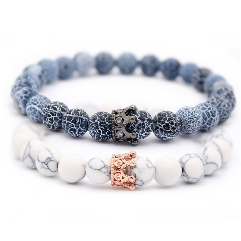 Natural stones bracelet set