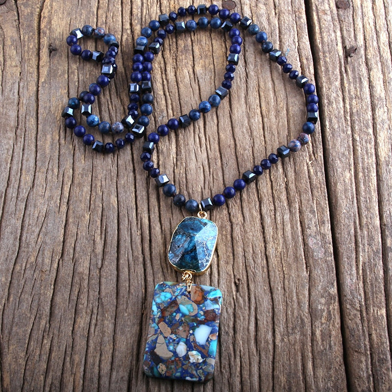 Natural stone cowgirl Dutton necklace