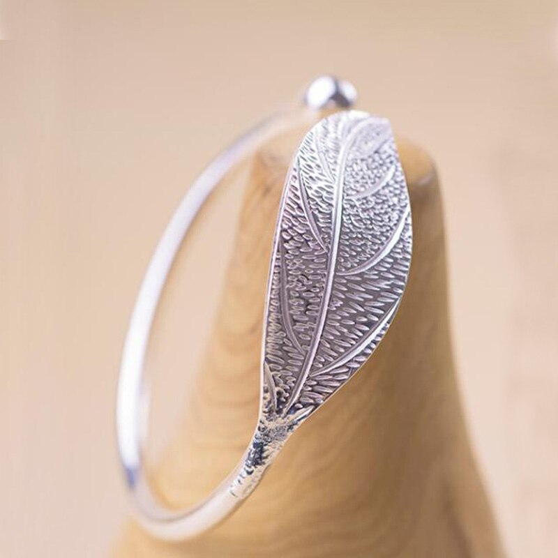 Open leaf cuff bracelet