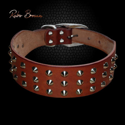 Cool rivets studded dog collar