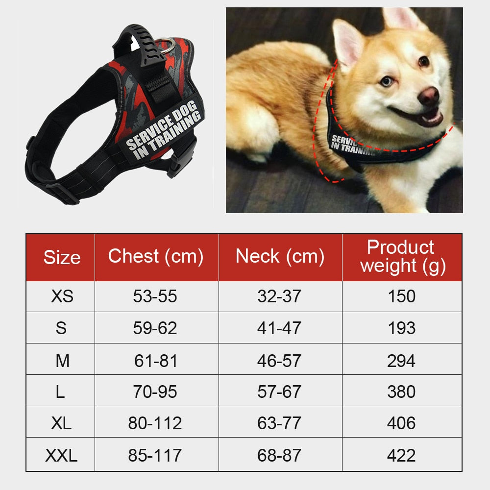 Dog  reflective vest harness XS-XXL for small and big dogs