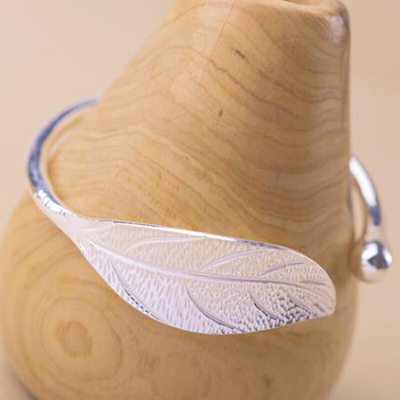 Open leaf cuff bracelet