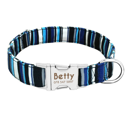 Dog Collar Personalized Nylon Pet Tag