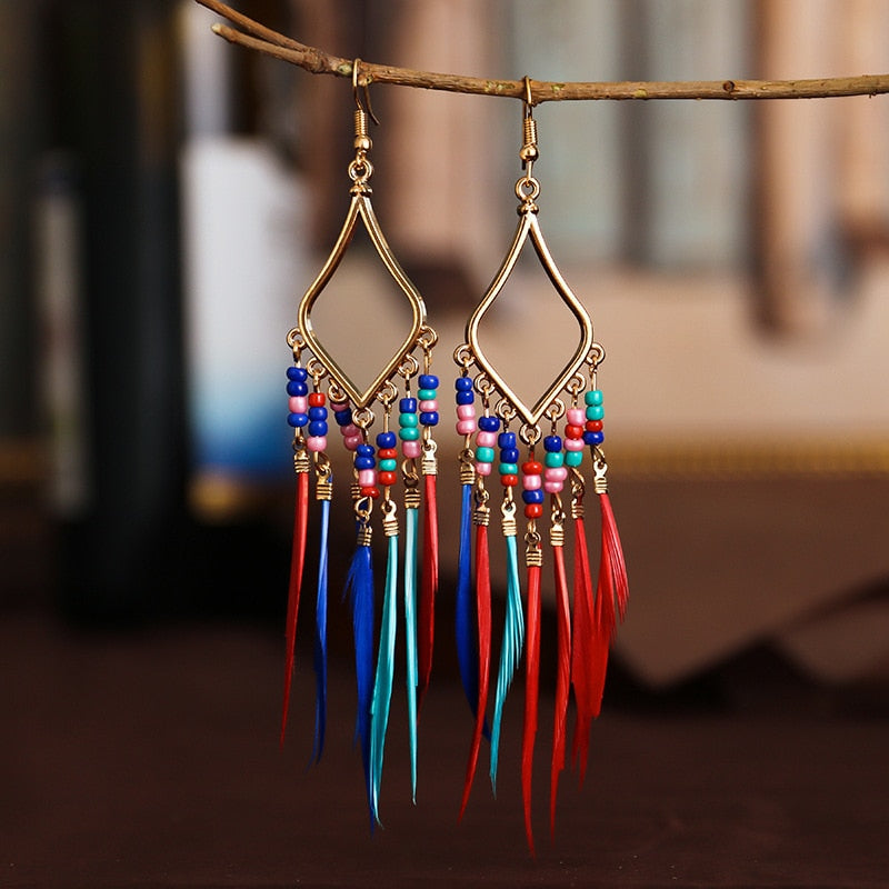 Boho tassel earrings