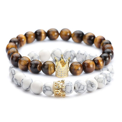 Natural stones bracelet set