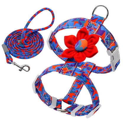 Floral Dog Puppy Harness