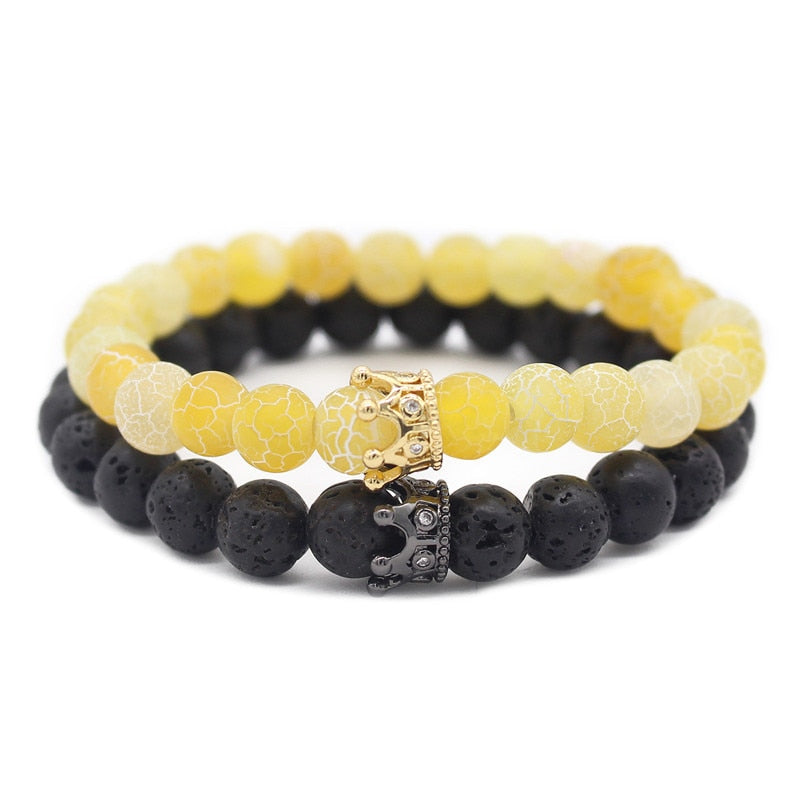 Natural stones bracelet set