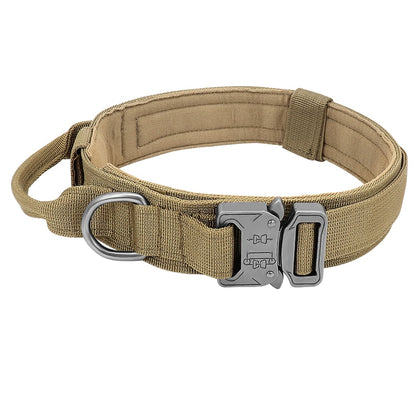 Tactical Dog Collar With Handle Durable Military Nylon