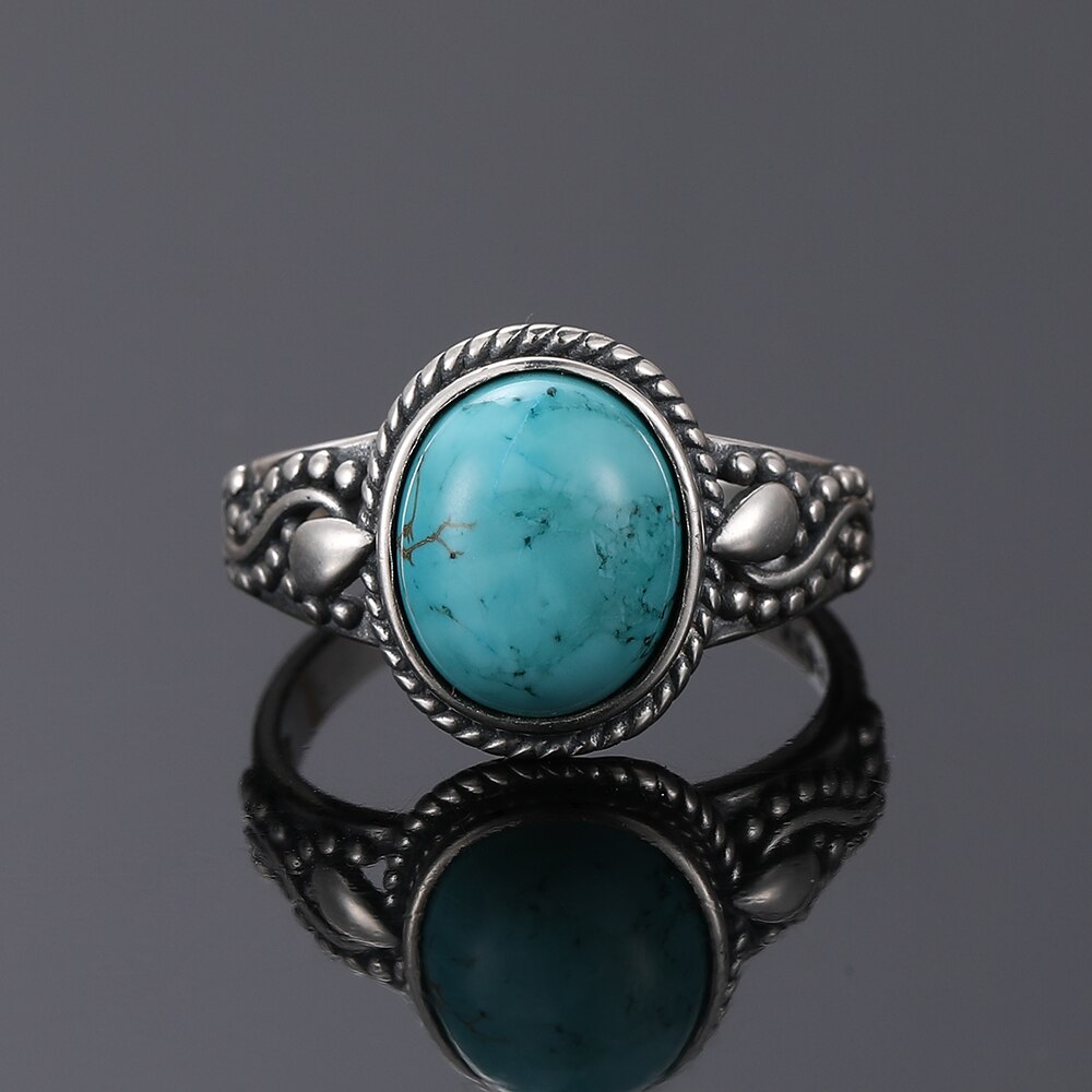 Turquoise oval ring