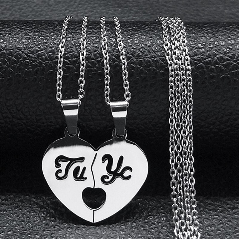 Best friends necklace stainless steel