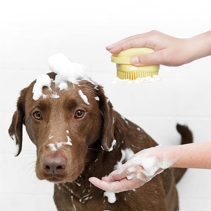 Silicone dog grooming bath brush