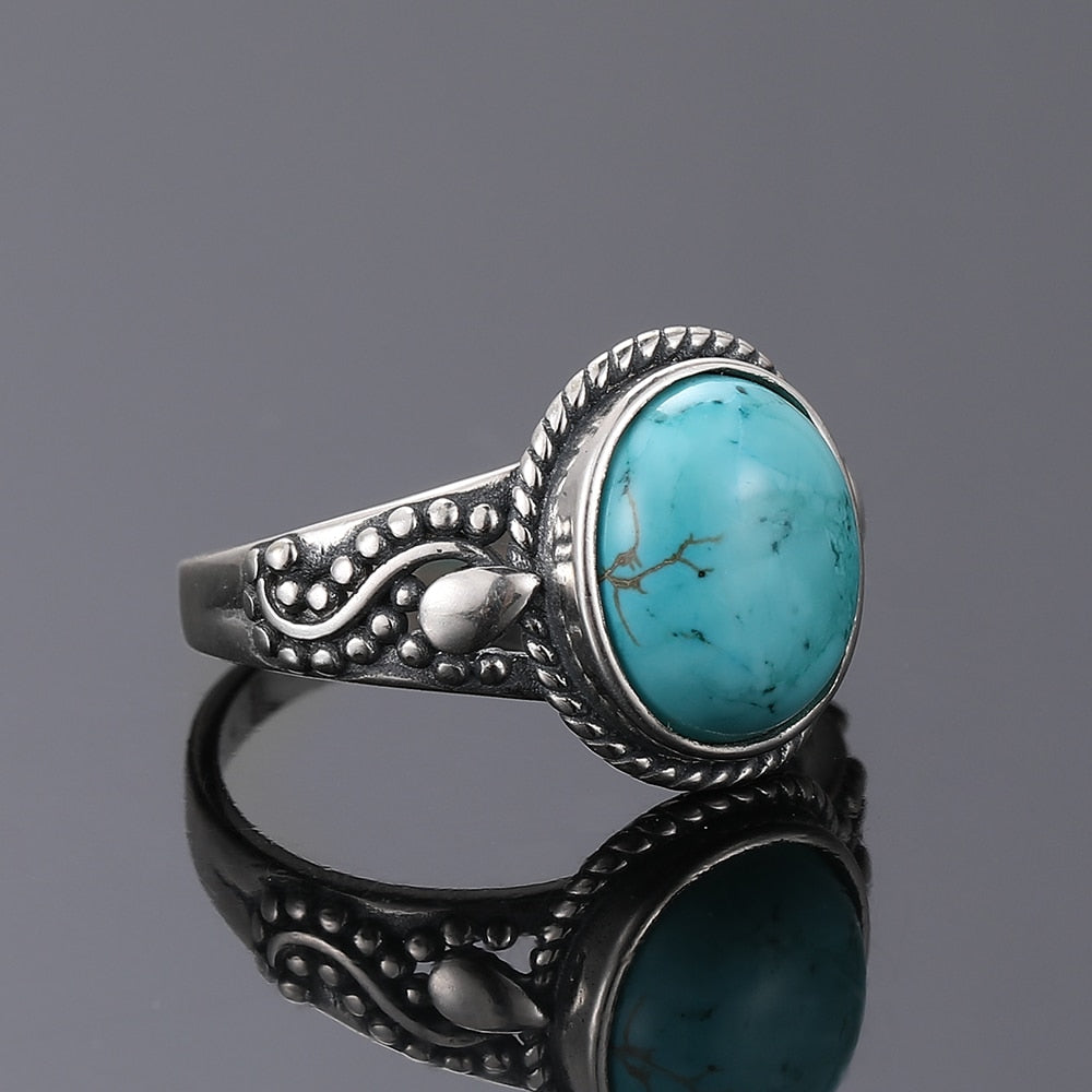 Turquoise oval ring