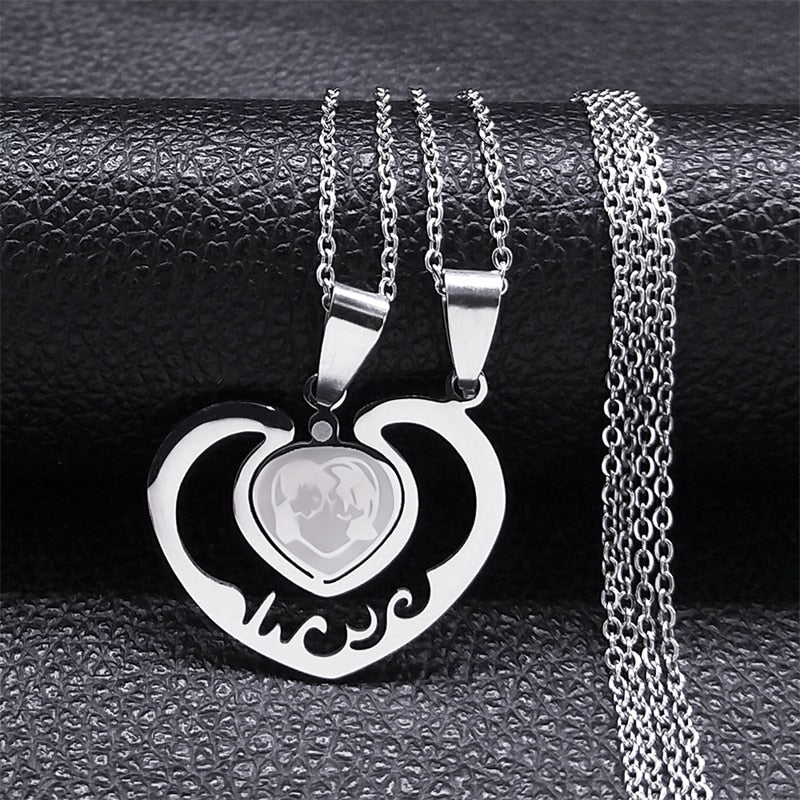 Best friends necklace stainless steel