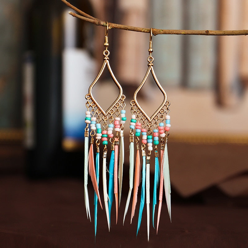 Boho tassel earrings