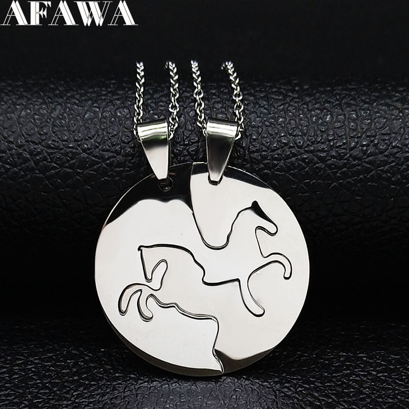 Best friends necklace stainless steel