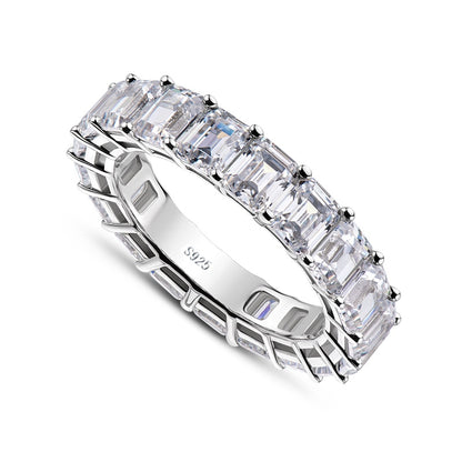 Square cut Diamond  Zircon Jewelry emerald cut