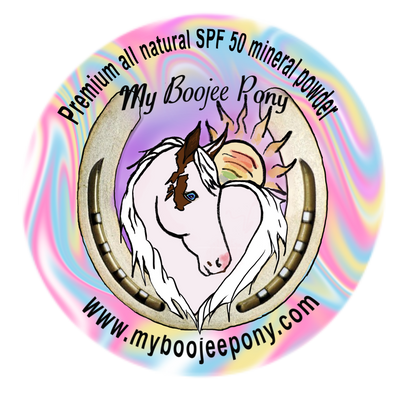 All natural SPF 50 Broad Spectrum, Dry Application, Mineral Powder sunscreen for Equine Set